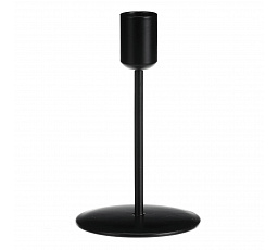 Svícen kovový - na kónickou svíčku, výška 14 cm, černý
