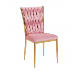 Stolička velvet ružová K37-FXJG G