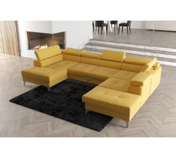 Rohová sedacia súprava TOSCANIA MAX II 170x350x220 - žltá, pravá