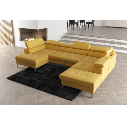 Rohová sedacia súprava TOSCANIA MAX II 170x350x220 - žltá, pravá Rohová sedacia súprava TOSCANIA MAX II 170x350x220 - žltá, pravá