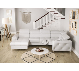 Rohová sedacia súprava ORION MAX III, relax s funkciou spania 165x320x190 prírodná koža - prírodná koža - voliteľná farba, pravá