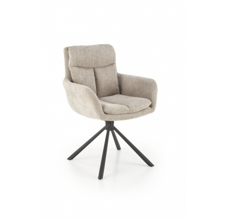 Jedálenská otočná stolička K495, béžová/čierna