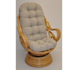 Vankúš na kreslo Swivel tmavo béžové zvýraznenia