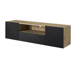 TV komoda Asha, dub artisan / čierny mat