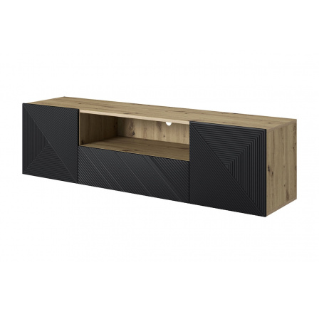 TV komoda Asha, dub artisan / čierny mat TV komoda Asha, dub artisan / čierny mat