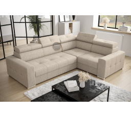 Rohová sedacia súprava s funkciou spania MARGO II 270X197 - pravá, béžová