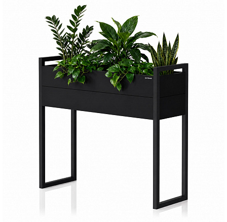 Kryt na kvetináč kovový vysoký čierny: MARGARETI H 1000 x 1000 x 380 mm Kryt na kvetináč kovový vysoký čierny: MARGARETI H 1000 x 1000 x 380 mm