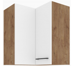 Horná rohová skrinka VIGO - 60x60 GN-72 2F (90°), Dub Lancelot / Biely lesk