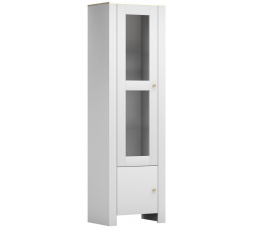 Vitrína AGAWA 01, Biela/Dub Hikora