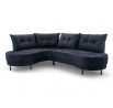 Rohová sedacia súprava Abbey L tmavomodrá