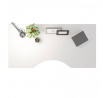 Písací stôl OFFICE, 474/448 Biela/Silver grey