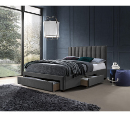 Posteľ s úložným priestorom GRACE 140, Sivý Velvet