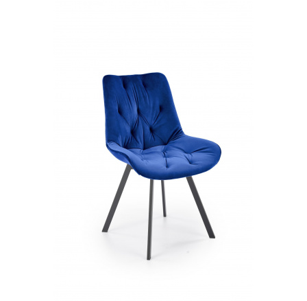 Jedálenská otočná stolička K519, modrá/čierna