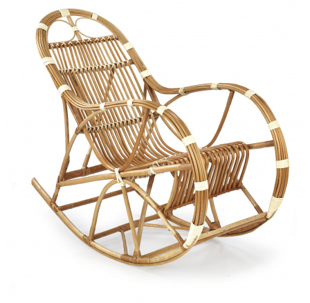 Prútené hojdacie kreslo ROCCO, prírodné