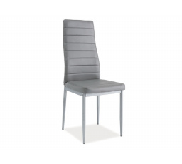 Jedálenská stolička H-261 BIS, hliník/šedá ekokoža