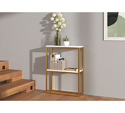 Konzola MASON Zlatý+Biely