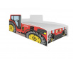 Posteľ s matracom TRACTOR RED 160x80 Červená