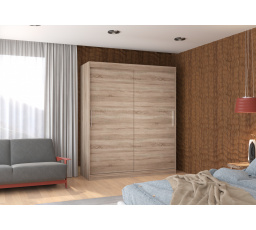 Šatní skriňa s posuvnými dverami LINCOLN 180 Truffle+Truffle