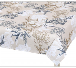 Obrus šedobéžový kvet