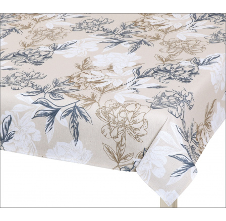 Obrus šedobéžový kvet