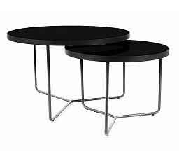 Konferenčný stôl ITALIA set 2 stolov, čierny