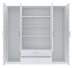 Šatní skriňa TAMINA 4D2S, Biela