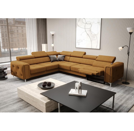 Rohová sedacia súprava s funkciou, relax ORION I 325x255 cm - ľavá, oranžová Rohová sedacia súprava s funkciou, relax ORION I 325x255 cm - ľavá, oranžová