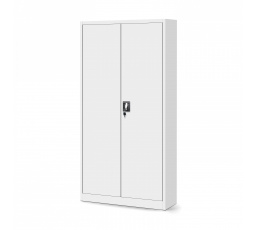 Kancelárska kovová skriňa na dokumenty TOMASZ, 900 x 1850 x 450 mm, biela