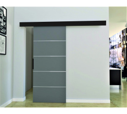 Posuvné dvere STANDART MIX B80, sivá/čierna