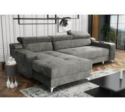 Rohová sedacia súprava Darina L sivá