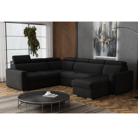 Sedacia súprava Petrit U pravá Kronos čierna