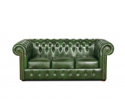 Pohovka Chesterfield Classic 3 koža zelená