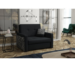 Rozkladacie kreslo Vivian Mel I čierna/zebra