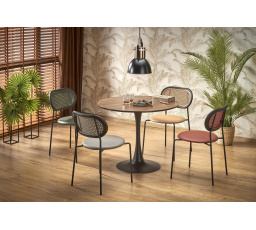 Jedálenský stôl OLMO, zlatý dub/čierna farba