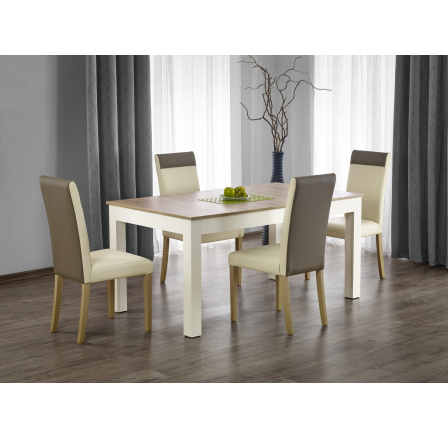 Jedálenský stôl SEWERYN, dub sonoma/biela