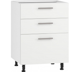 Kuchynská dolná skrinka VENTO D3S-60/82, biely mat