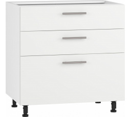 Kuchynská dolná skrinka VENTO D3S-80/82, biely mat