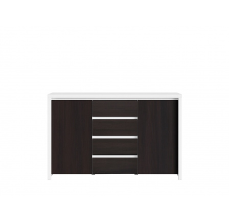 Komoda KASPIAN KOM2D4S biela/wenge
