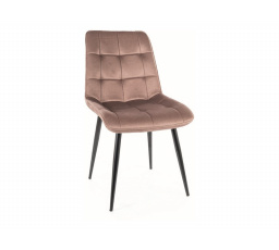 ELEGANTNÁ MONOLITICKÁ STOLIČKA ČIERNY RÁM / BÉŽOVÁ 09