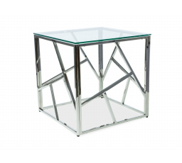 LAVICA ESCADA B TRANSPARENTNÁ/STRIEBORNÁ 55X55
