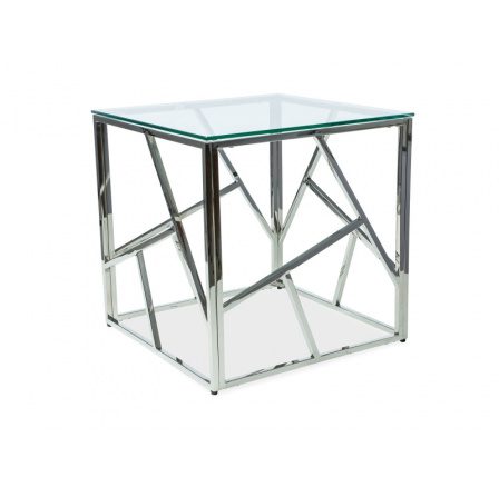 Konferenčný stôl ESCADA B, transparentný/strieborný Konferenčný stôl ESCADA B, transparentný/strieborný