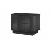 2 x VESPER NOČNÝ STOLÍK 56 2SZ - čierny MDF / čierny MDF / čierne úchyty / sokel