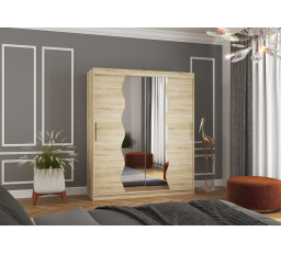 Posuvná skriňa so zrkadlom KANSAS 180 Sonoma+Sonoma