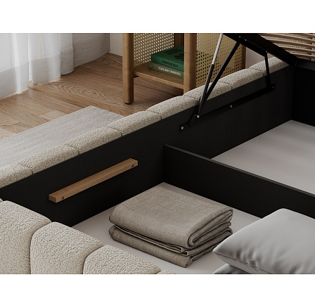 Bed Lamica 140x200 + metal frame/ gas lift / bedding box Royal 18 Not applicable 2