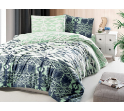 Obliečky krep 140x200, 70x90cm Nemo green hotelový uzáver