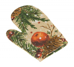 Vianočná chňapka šišky a jablká