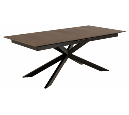 Stôl Irwine 200/240 cm hnedý/čierny