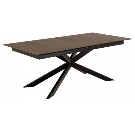 Stôl Irwine 200/240 cm hnedý/čierny