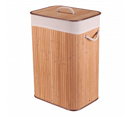 Koš prádelní - bambusový, s víkem, přírodní