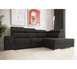 Rohová sedacia súprava ROYAL I 260×185 - grafit, pravá